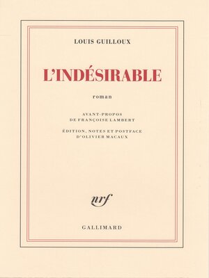 cover image of L'Indésirable